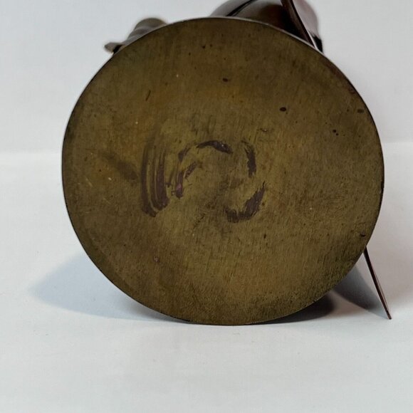 Brass and Copper Angel Candle Holder 6" Christian VTG 70's Taper Candlestick - Picture 8 of 13